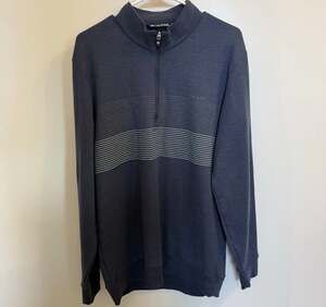 TravisMathew Men's Book Club 1/4 Zip Golf Pullover Navy Blue